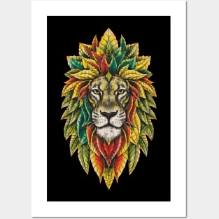 Rasta Reggae Lion Beautiful Jamaican Rastafarian Design Posters and Art